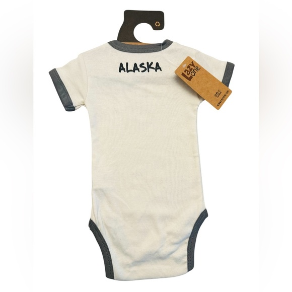 Lazy One Beary Cool Alaska Bodysuit - Cream and Black 6 Month NWT - Picture 2 of 3